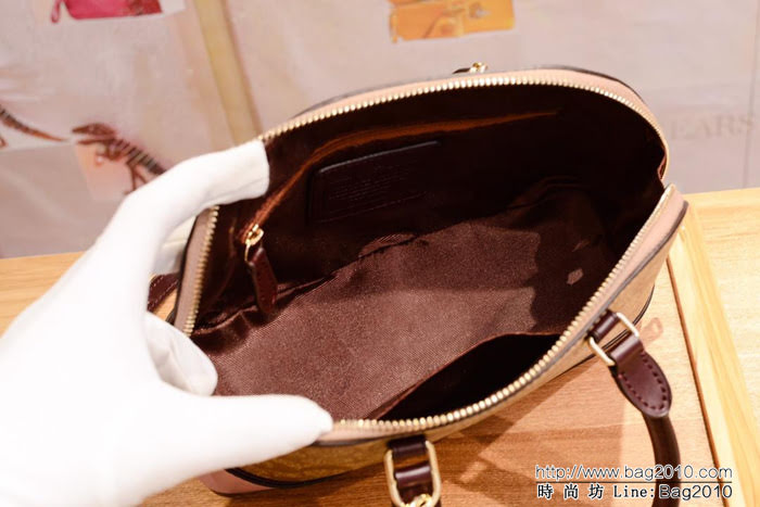 COACH蔻馳 原單 代購級別 57493 爆款貝殼Pvc配皮 手提斜挎包  Chz1119